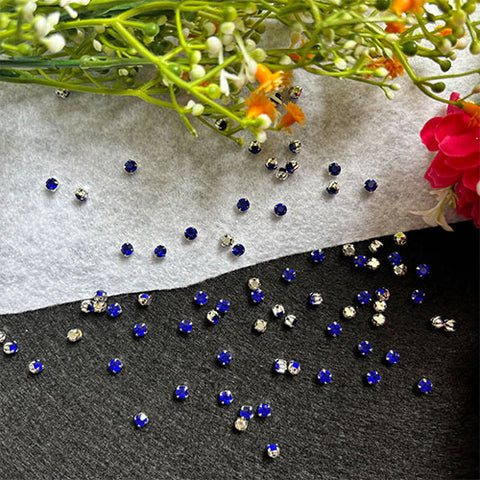 silver Base 18ss Crystal Dark Blue - 10gm