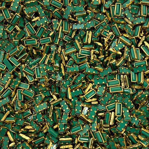 Dark Green 3x7 Rectangle Mat Stones