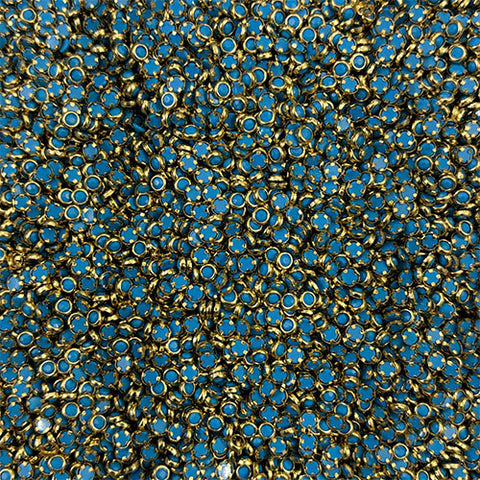Sky Blue 3mm Round Mat Stones