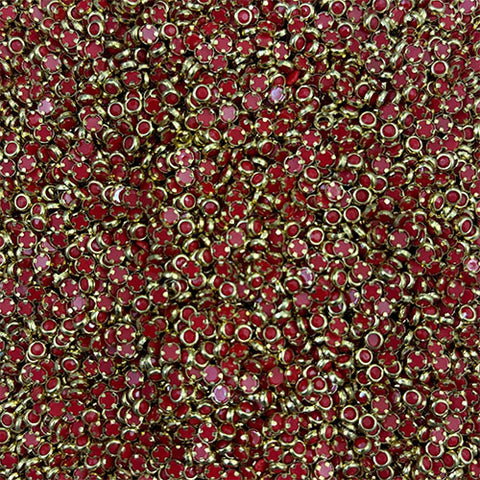 Maroon 3mm Round Mat Stones