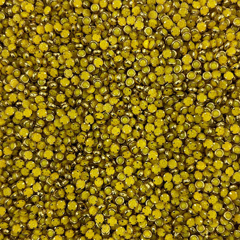 Yellow 3mm Round Mat Stones