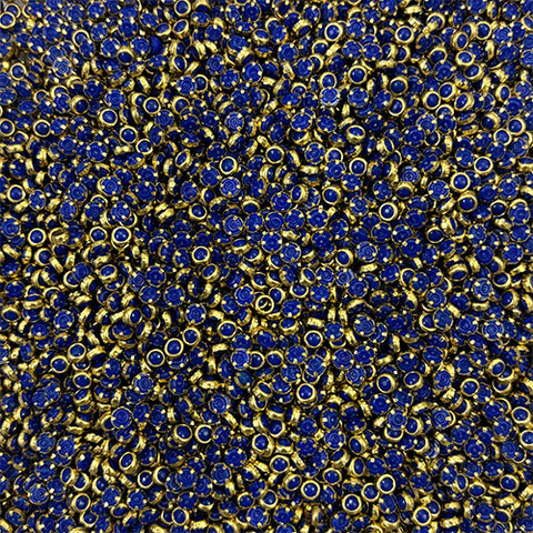 Dark Blue 3mm Round Mat Stones