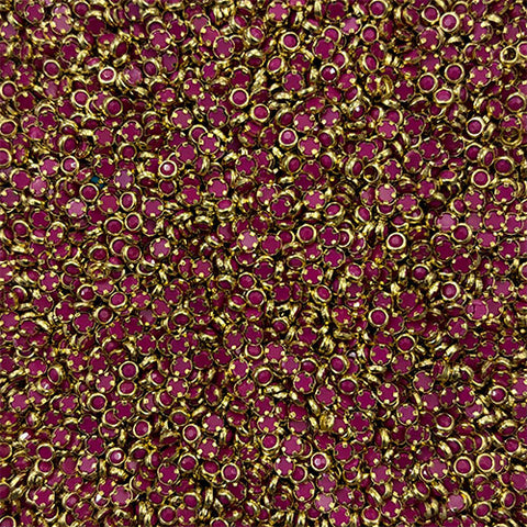 Rani Pink 3mm Round Mat Stones