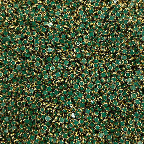 Rama Green 3mm Round Mat Stones