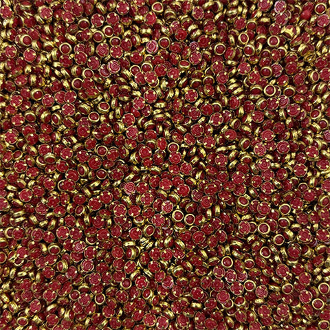 Red 3mm Round Mat Stones