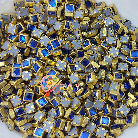 Dark Blue 4 x 4 Square Glossy Stones