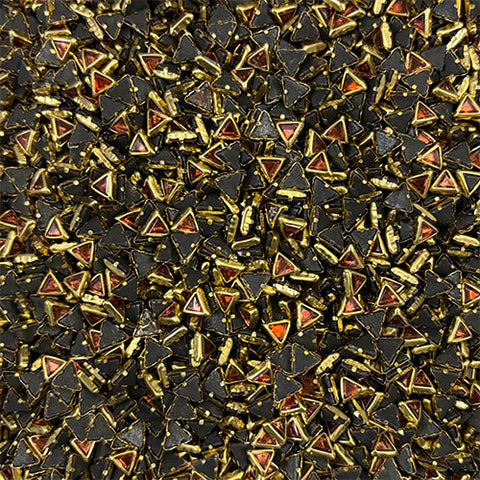 Orange Triangle Glossy Stones