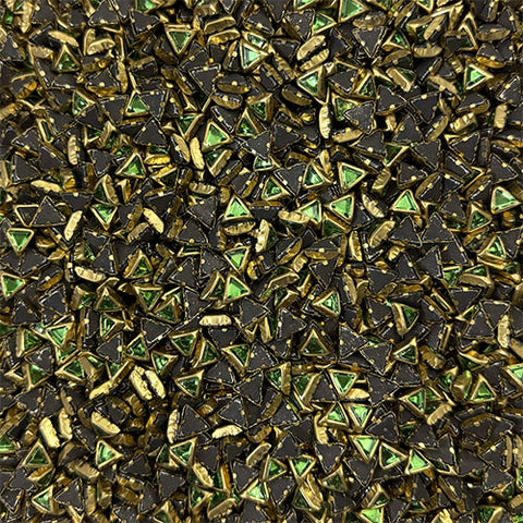 Light Green Triangle Glossy Stones