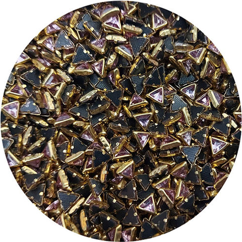 Baby Pink Triangle Glossy Stones