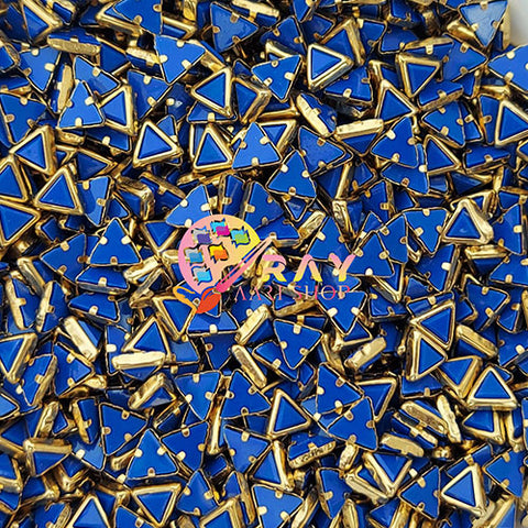 Dark Blue Triangle Mat Stones