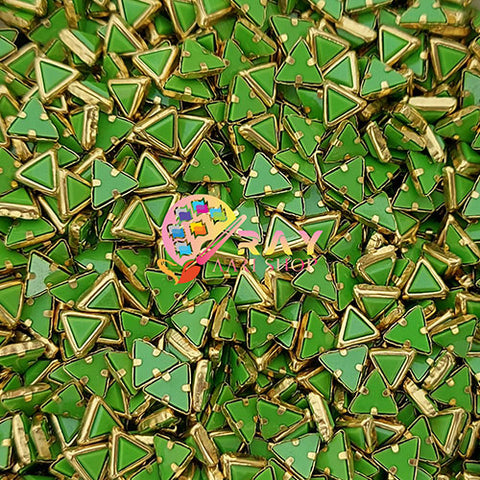 Light Green Triangle Mat Stones