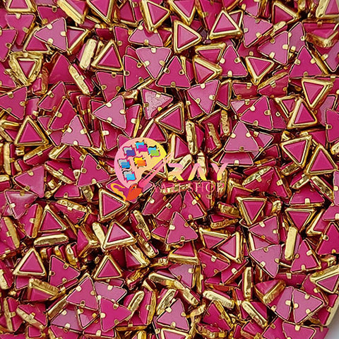 Rani Pink Triangle Mat Stones