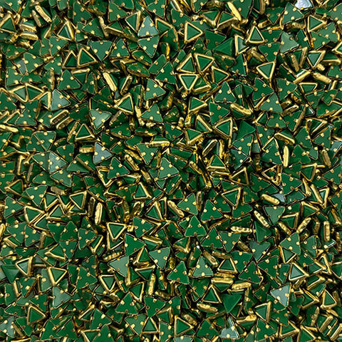 Dark Green Triangle Mat Stones
