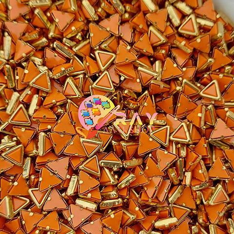 Orange Triangle Mat Stones