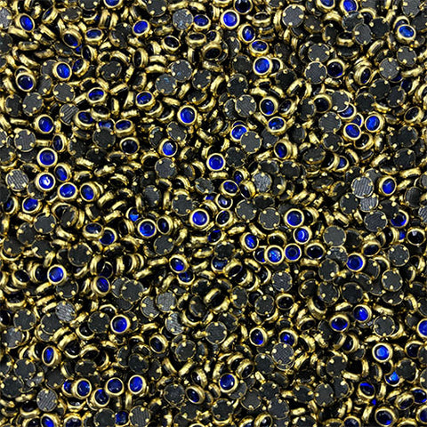 Dark Blue 4mm Round Glossy Stones