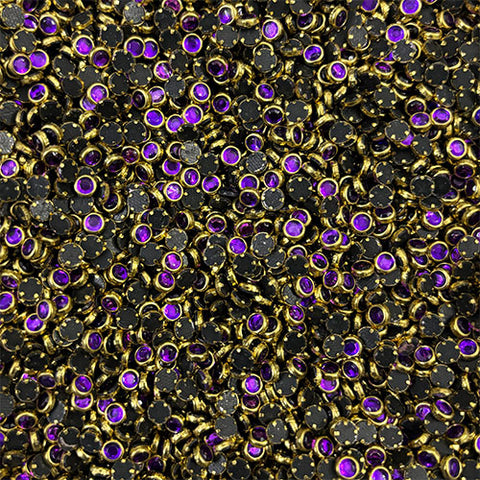 Violet 4mm Round Glossy Stones
