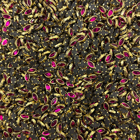 Rani Pink 6k Eye Glossy Stones