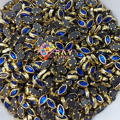 Dark Blue 6K Eye Glossy Stones