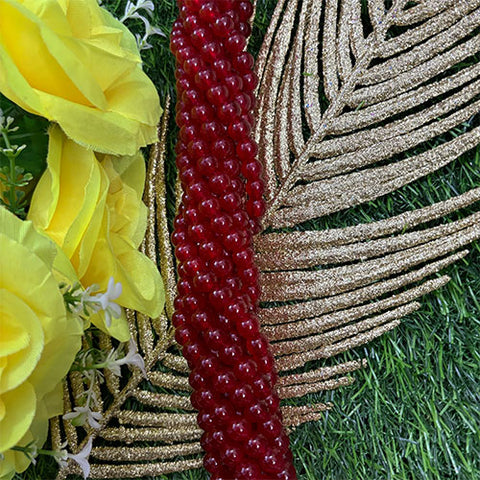 Maroon Jelly Beads - 1 Line