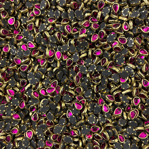 Rani Pink Drop Glossy Stones