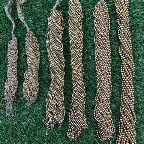 Dull Gold Round Beads