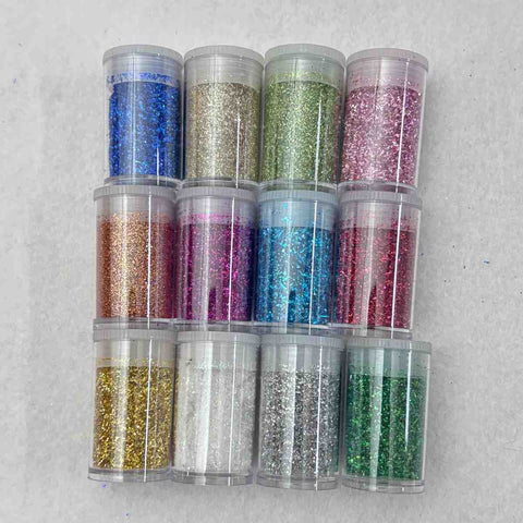 12 Colors Glitter - 1 Pack