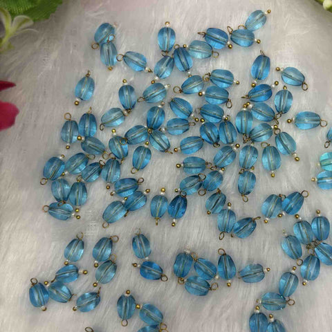 Light Sky Blue 4x7 oval Hanging - 1 pk