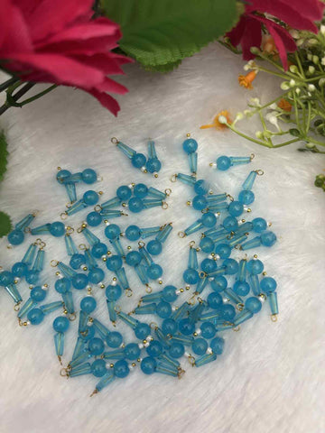 Sky Blue 4mm Round / pencil crystal - 1 pk