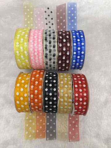 1 inch Dart Printed Organza