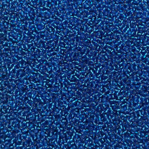 Dark sky blue glass beads