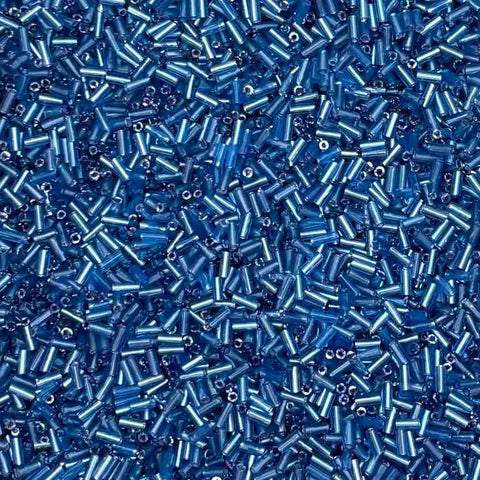 Mat Sky Blue Tube Bead