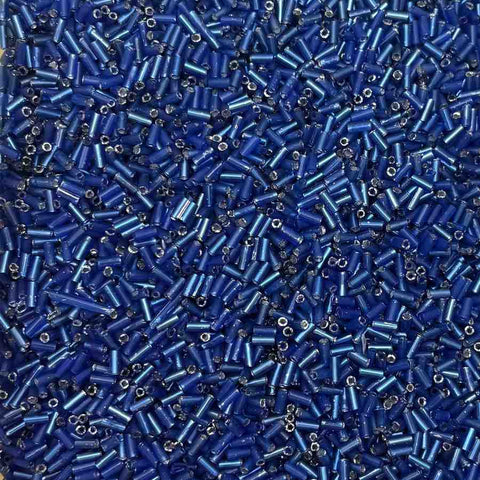 Mat Dark Blue Tube Bead