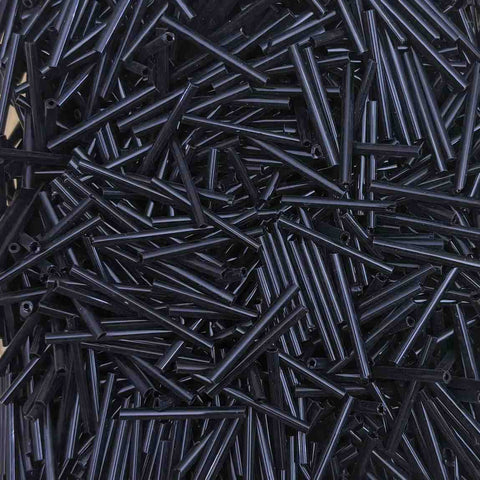 Black Long Tube Bead