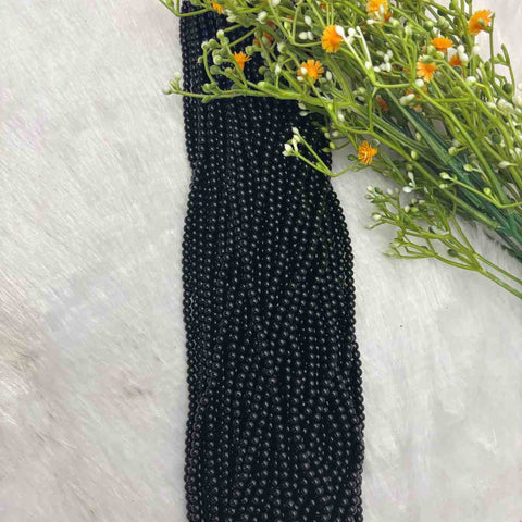Black mm Beads - 1 Bunch