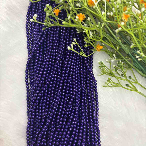 Violet mm Beads - 1 Bunch
