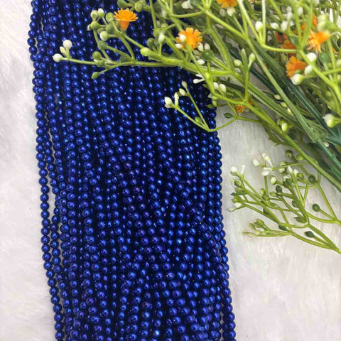 Dark Blue mm Beads - 1 Bunch