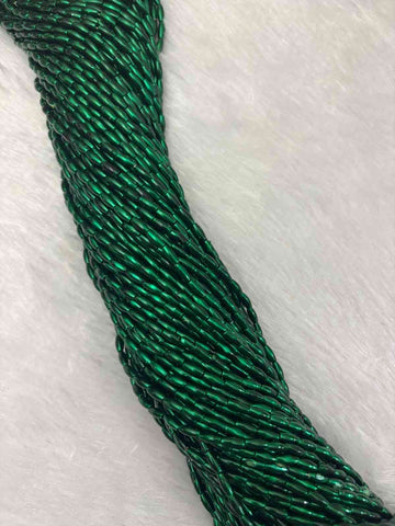 Dark Green 4mm Rice Beads - 1 Bunch