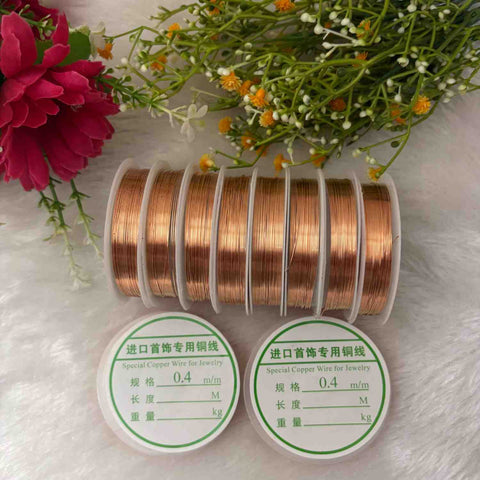 0.4 Copper Jewelry Making wire - 1 Piece