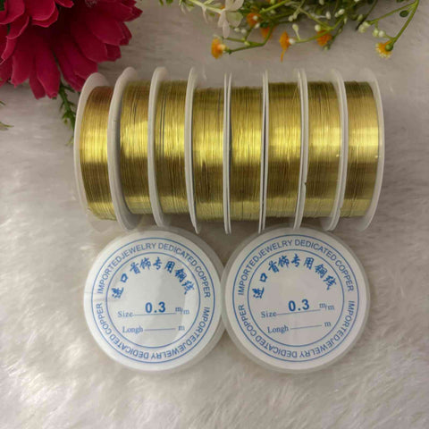 0.3 Gold Jewelry Making wire - 1 Piece
