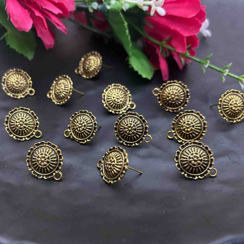 Metal Stud Base Gold D1 - 1 Pair