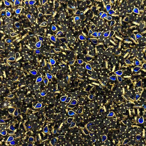 Dark Blue Thilagam Glossy Stones