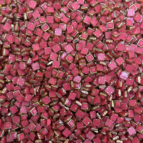 Pinkish Red Square Mat Stones