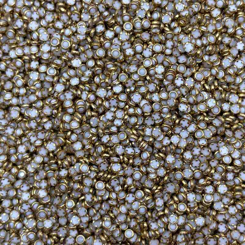 3mm White Round Mat Stones
