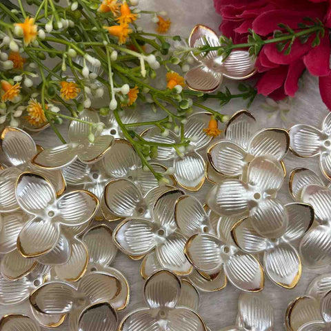 Milk White Three Leaf Lotus - 10 gm