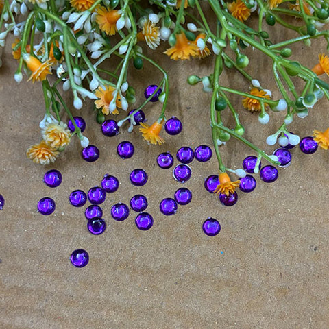 Violet Kundan Stone Round