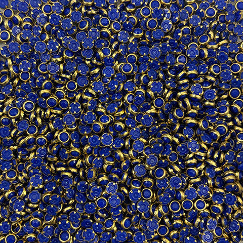 Dark Blue 4mm Round Mat Stones