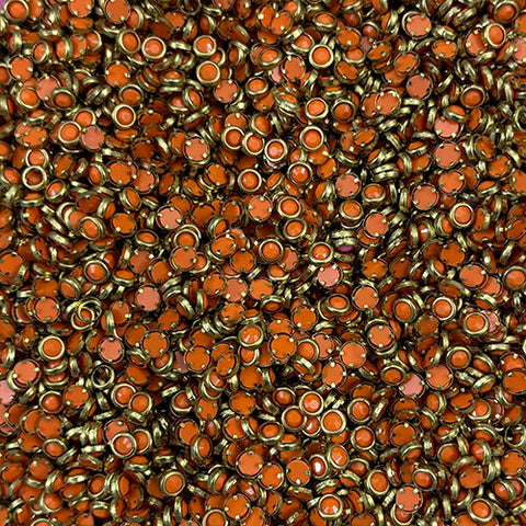 Orange 4mm Round Mat Stones