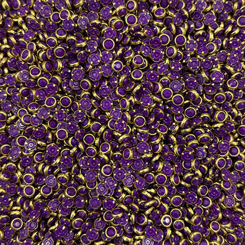 Violet 4mm Round Mat Stones