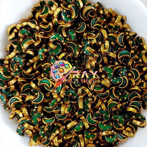 Dark Green Moon Mat Stones