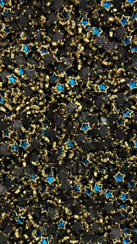 Sky Blue Star Glossy Stones